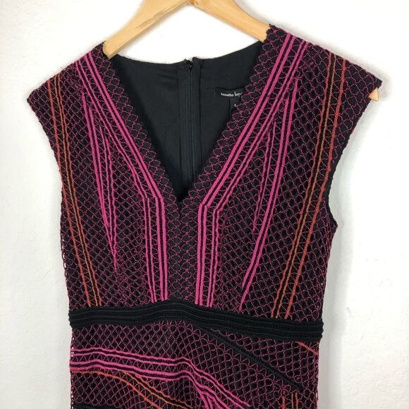 -Nanette Lepore Asymmetrical Lace Dress NWT 0 - Picture 2 of 12